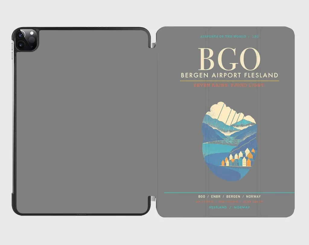 Bergen Airport Flesland BGO - Seven-Rain Fjord Tapestry - Gray