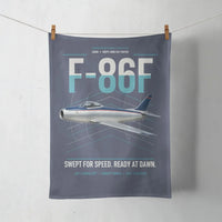 Thumbnail for F-86F Sabre design on navy blue towel
