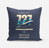 Thumbnail for Boeing 727-200 design on navy blue pillow