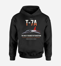 Thumbnail for T-7A Red Hawk design on black double-side hoodie, single-side print