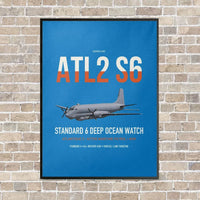 Thumbnail for Atlantique 2 Standard 6 vertical canvas print - framed - turquoise background