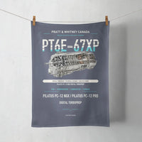 Thumbnail for PT6E-67XP design on navy blue towel