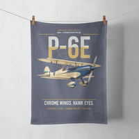 Thumbnail for Curtiss P-6E Hawk design on navy blue towel