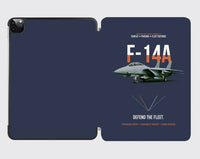 Thumbnail for F-14A Tomcat Defend The Fleet design on navy blue ipad tablet case