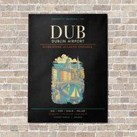 Thumbnail for Dublin Airport DUB - Canvas Framed - Black