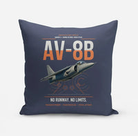 Thumbnail for AV-8B Harrier II design on navy blue pillow