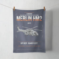 Thumbnail for Leonardo AW101 Merlin HM2 design on navy blue towel
