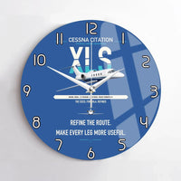 Thumbnail for Cessna Citation XLS design on blue no frame wall clock