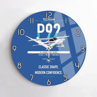 Thumbnail for Tecnam P92 Echo MkII design on blue no frame wall clock