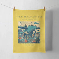 Thumbnail for VINTAGE G4273 - The Hull Cleaning Day - Designed Towels design on yellow