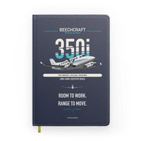 Thumbnail for Beechcraft King Air 350i design on navy blue notebook