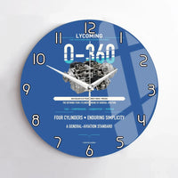 Thumbnail for O-360 design on blue no frame wall clock
