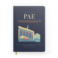 Thumbnail for Snohomish County Airport (Paine Field) (PAE) design on navy blue notebook