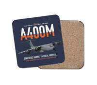 Thumbnail for Airbus A400M Atlas design on navy blue 1 piece coaster