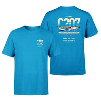 Thumbnail for Cessna T207A Stationair 8 design on turquoise t-shirt, double-side print
