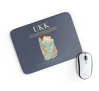 Thumbnail for Ust-Kamenogorsk Airport (UKK) design on navy blue rectangle mouse pad