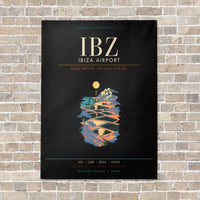 Thumbnail for Ibiza Airport IBZ - Canvas Framed - Black