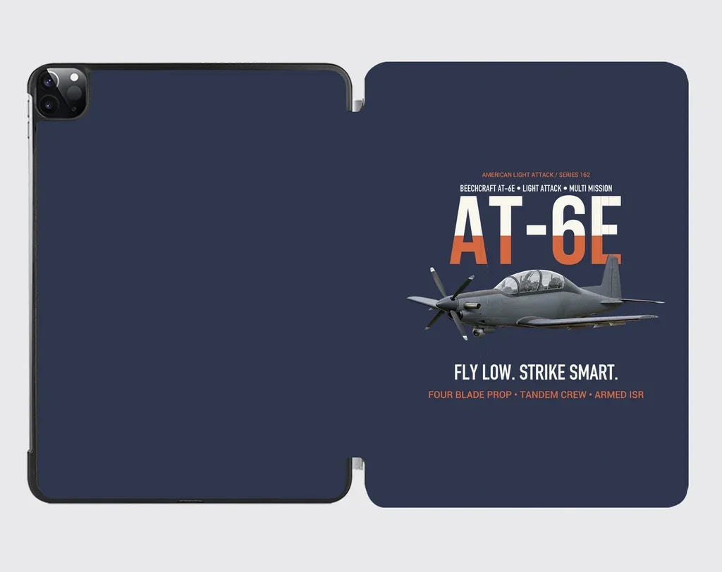 AT-6E Wolverine Light Attack design on navy blue ipad tablet case