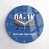 Thumbnail for OA-1K Skyraider II Armed Overwatch design on blue no frame wall clock