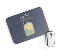 Thumbnail for Atyrau Airport (GUW) design on navy blue rectangle mouse pad