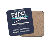 Thumbnail for Cessna Citation Excel design on navy blue 1 piece coaster
