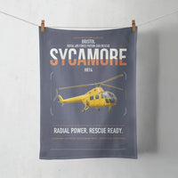 Thumbnail for Bristol Sycamore HR14 design on navy blue towel