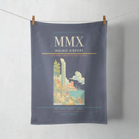 Thumbnail for Malmo Airport (MMX) design on navy blue towel