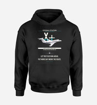Thumbnail for Cessna Citation X+ design on black double-side hoodie, single-side print