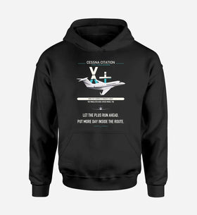 Single-Side Printing — Cessna Citation X+ Double-Side Hoodie