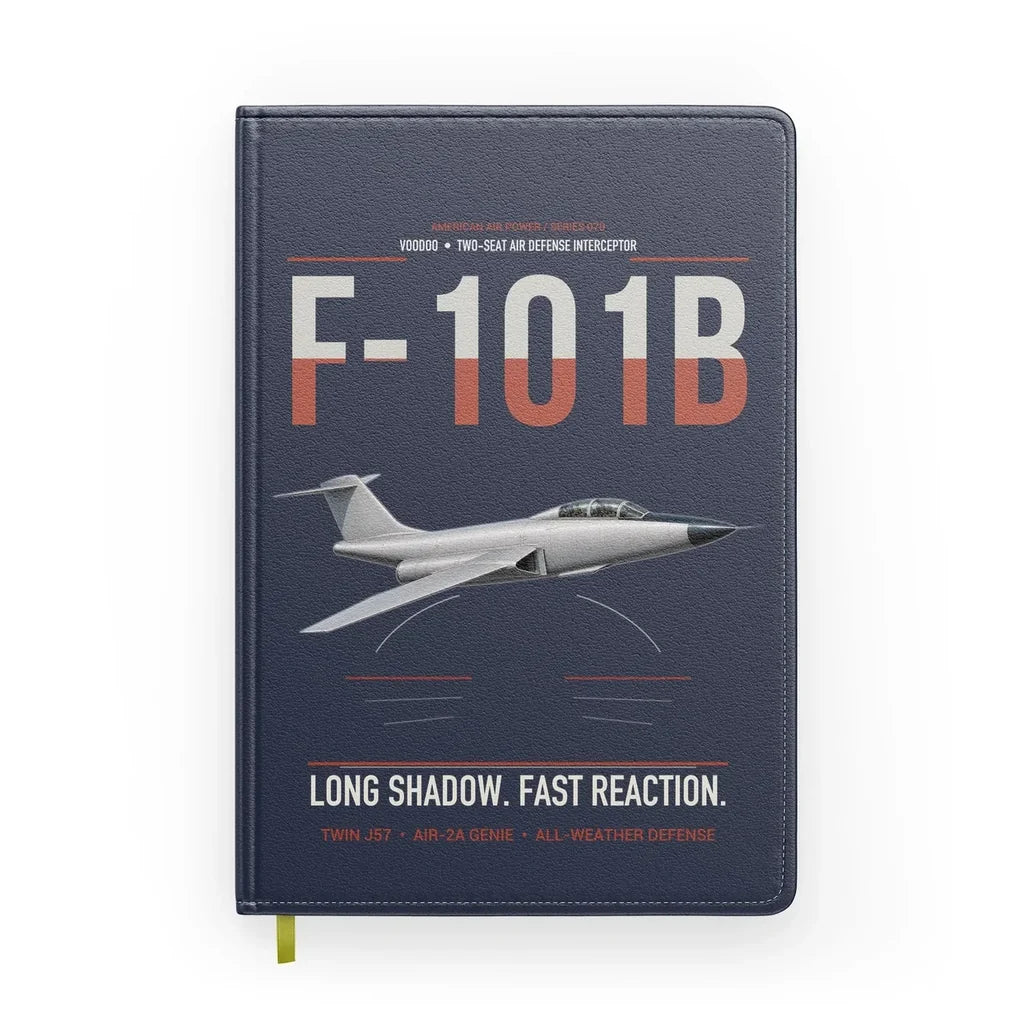 F-101B Voodoo design on navy blue notebook