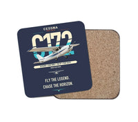 Thumbnail for Cessna 172 Skyhawk design on navy blue 1 piece coaster