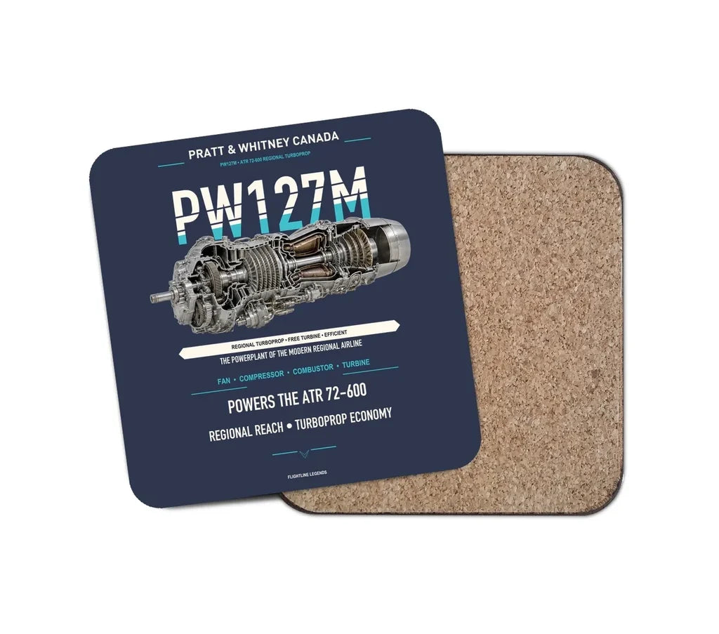 PW127M design on navy blue 1 piece coaster