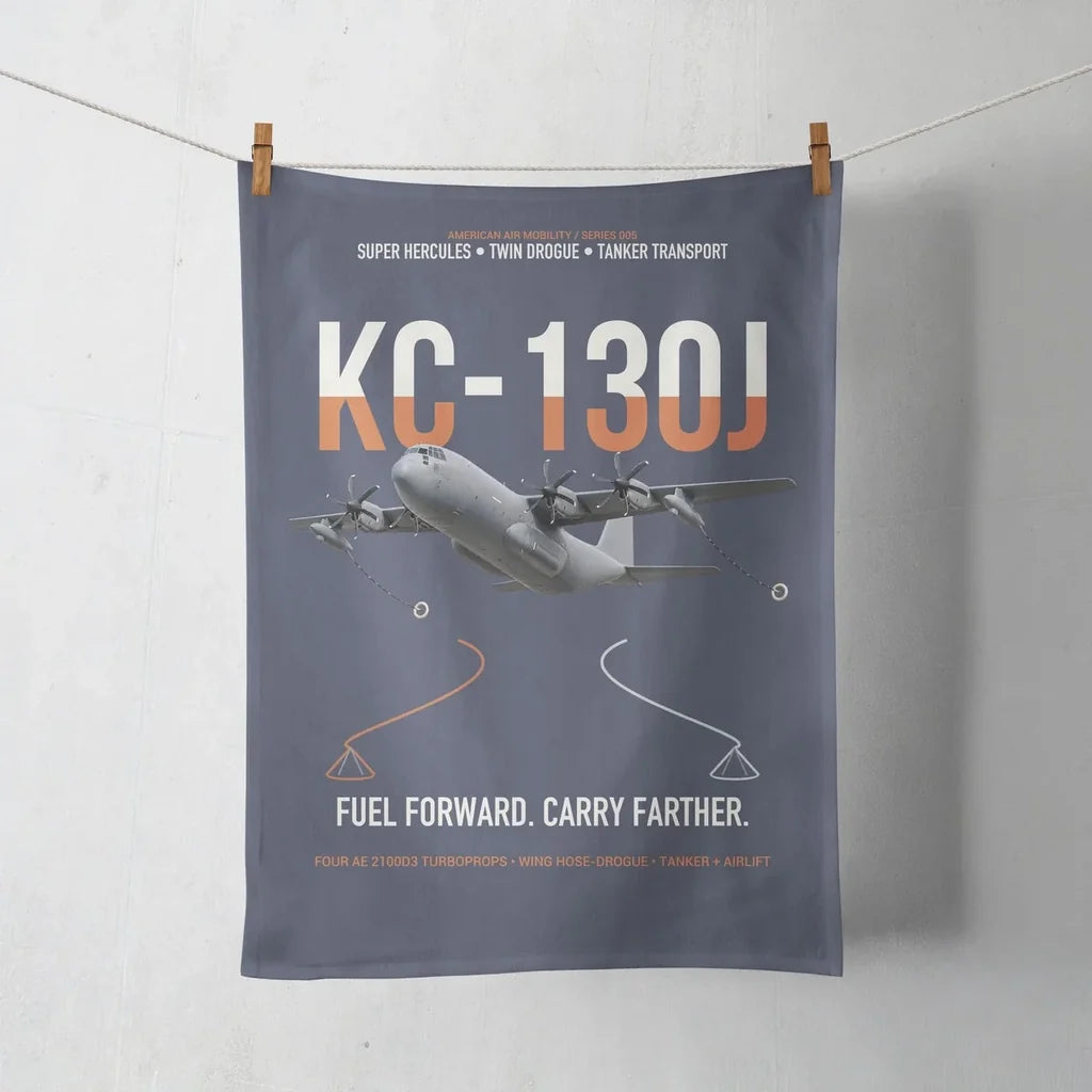 KC-130J SUPER HERCULES design on navy blue towel