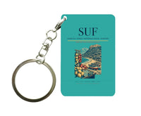 Thumbnail for Lamezia Terme International Airport (SUF) design on turquoise key chain