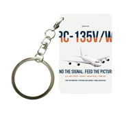 Thumbnail for RC-135V W Rivet Joint design on white designed key chain, double-side print