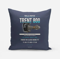 Thumbnail for TRENT 800 design on navy blue pillow