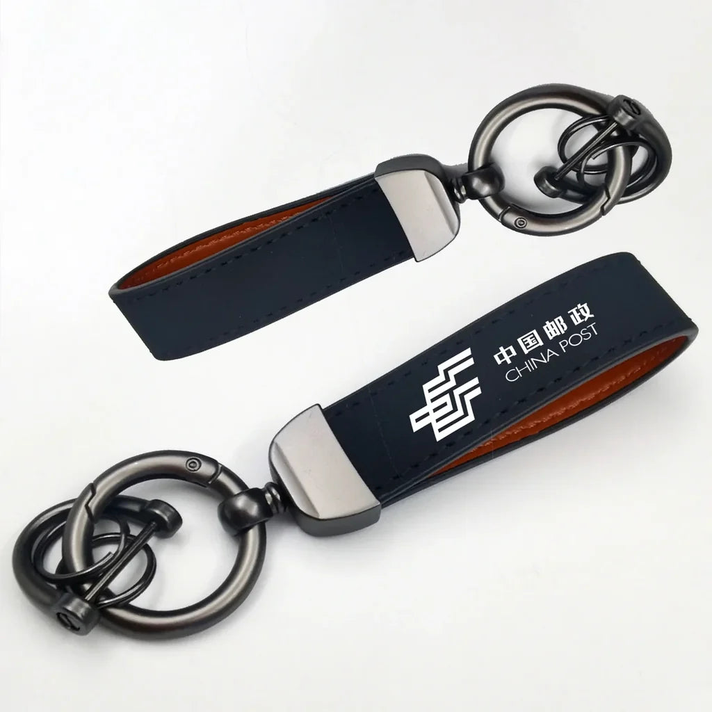 China Postal Airlines Horseshoe Buckle key chain in navy blue