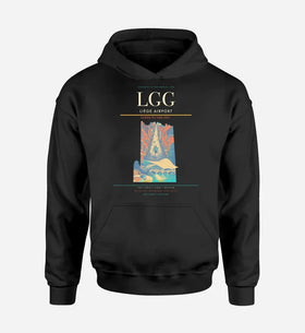 Single-Side Printing — Liège Airport (LGG) Double-Side Hoodie