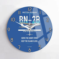 Thumbnail for Britten-Norman BN-2B-26 Islander design on blue no frame wall clock