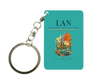 Thumbnail for Capital Region International Airport (LAN) design on turquoise key chain