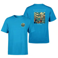 Thumbnail for VINTAGE G4299 - The Around The Bay Dash - Double-Side T-Shirt design on turquoise double side t shirt