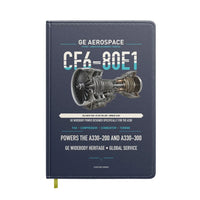 Thumbnail for CF6-80E1 design on navy blue notebook