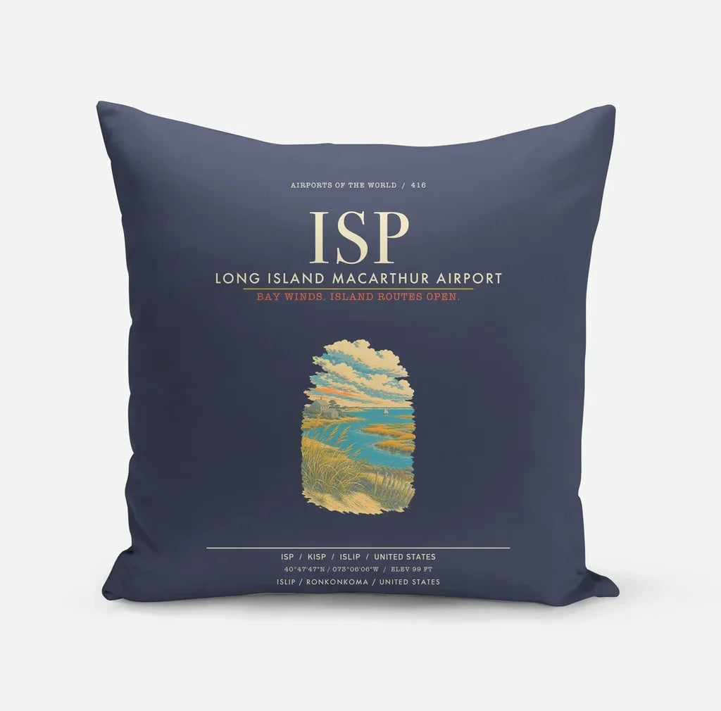 Long Island MacArthur Airport ISP - Navy Blue