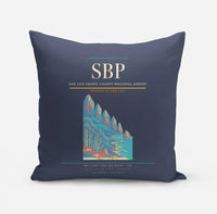 Thumbnail for San Luis Obispo County Regional Airport (SBP) design on navy blue pillow