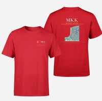 Thumbnail for Molokai Airport (MKK) design printed on red double-side t-shirt