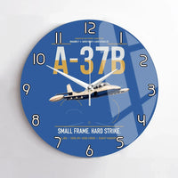 Thumbnail for A-37B Dragonfly design on blue no frame wall clock