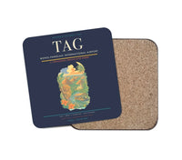 Thumbnail for Bohol-Panglao International Airport (TAG) design on navy blue 1 piece coaster