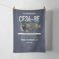 Thumbnail for CF34-8E design on navy blue towel