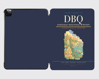 Thumbnail for Dubuque Regional Airport (DBQ) design on navy blue ipad tablet case