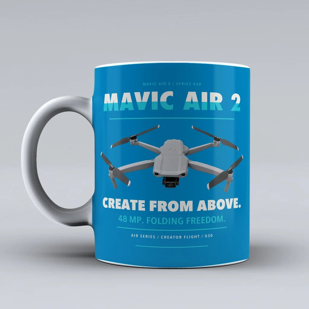 Mavic Air 2 Mug design on turquoise dji